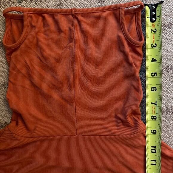 Orange Long sleeve turtle neck T-shirt with attached face mask - NOWT L - Picture 9 of 12